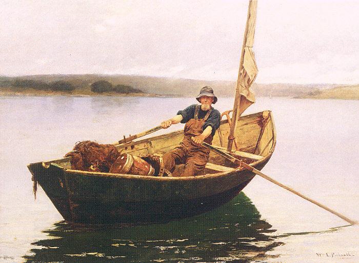 Picknell, William Lamb Man in a Boat China oil painting art